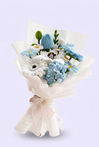 Something Blue Bouquet - handcrafted chenille forever flowers