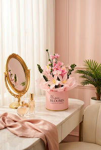 Blush Lily Hat Box lifestyle