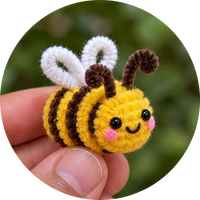 Busy Bee crochet charm